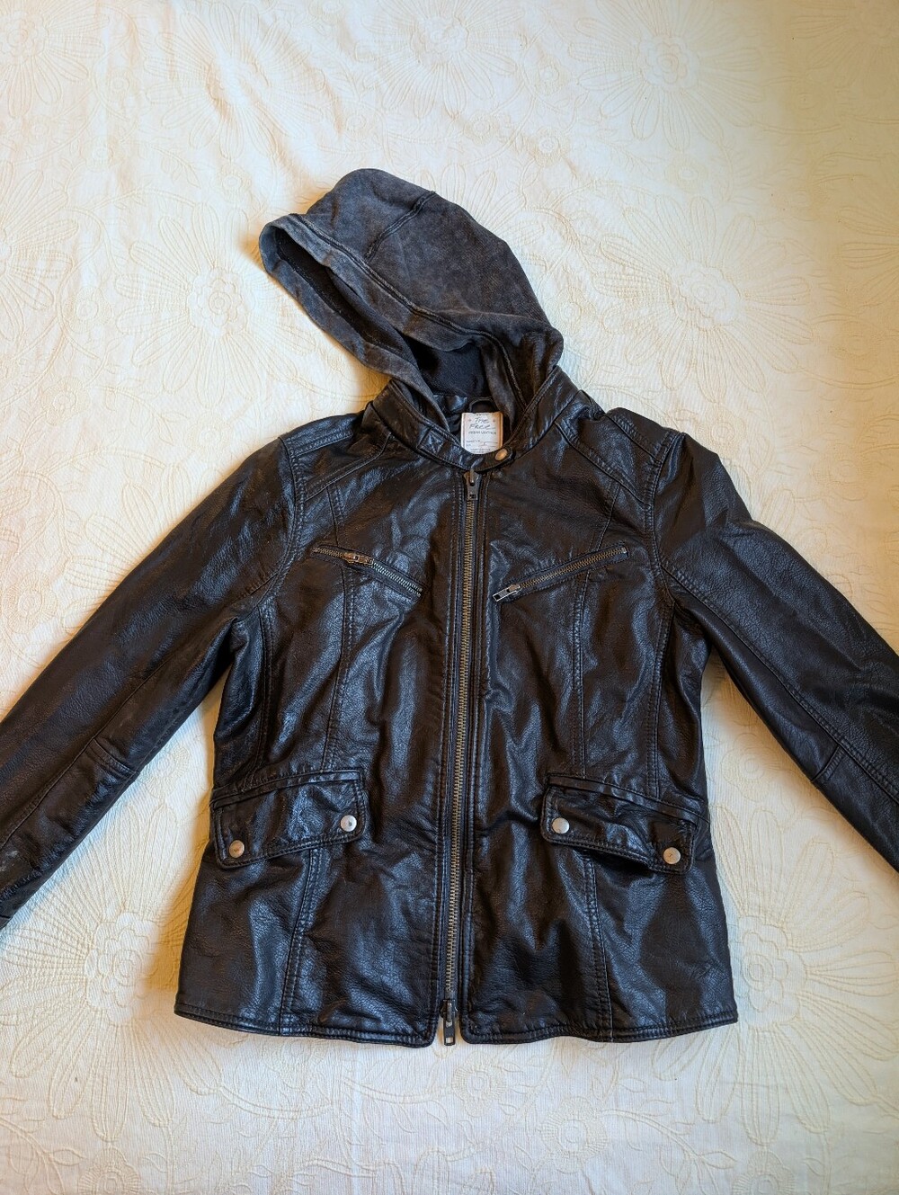 We The Free Women's Leather Hooded Jacket